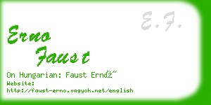 erno faust business card